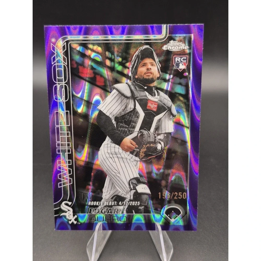 2025 Topps Chrome Edgar Quero #USC169 Rookie Debut Purple Raywave /250‎ (Rc) Sox